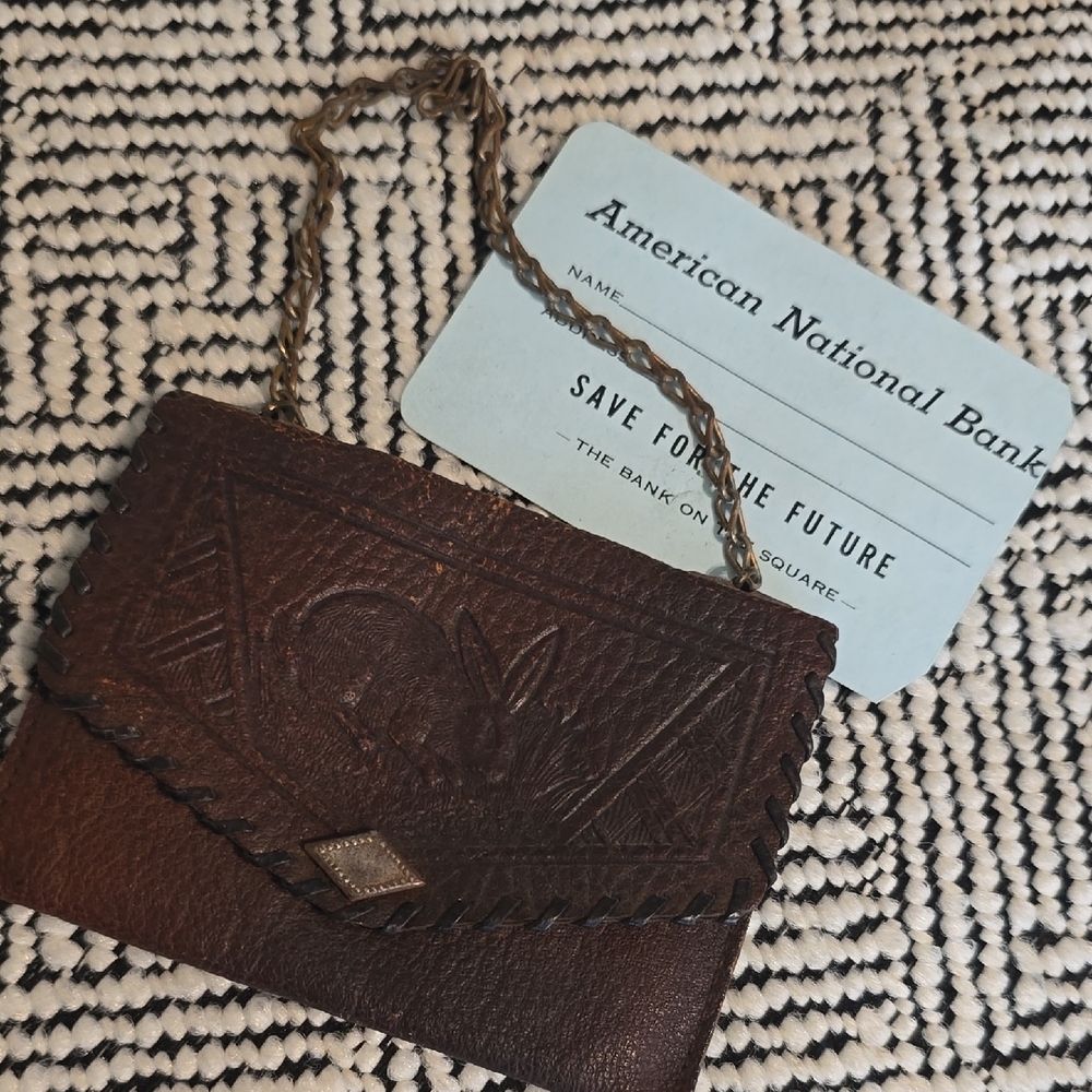 Brown Leather Chain Wallet